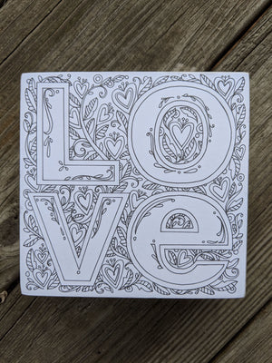 Love Coloring Box Sign